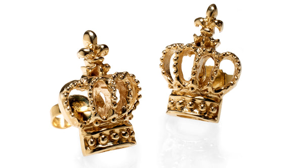 crown stud earring in gold catherine angiel