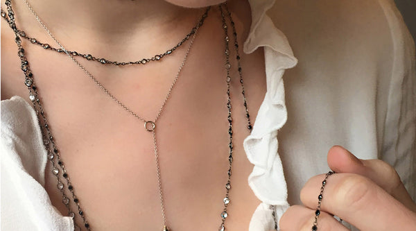 layered jewelry necklaces black diamond catherine angiel