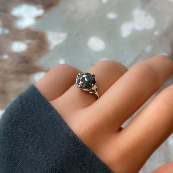 Unique Black Diamond Ring