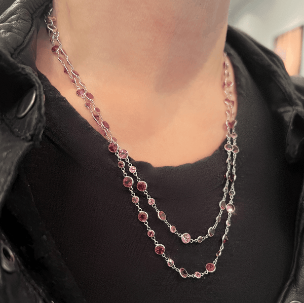purple garnet necklace