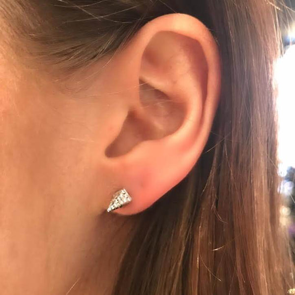 Diamond spike stud earrings