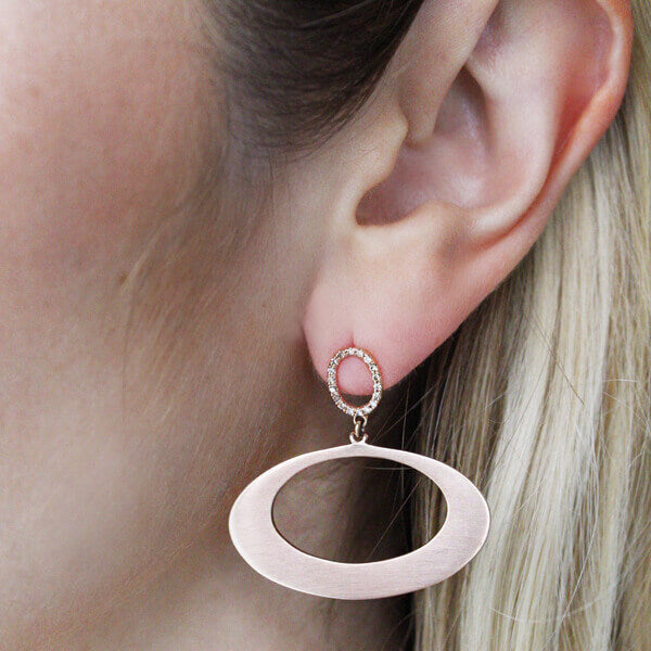 Rose gold statement earrings