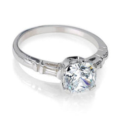 Classic vintage engagement ring with asscher cut diamond
