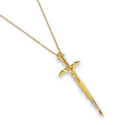 Gold dagger necklace