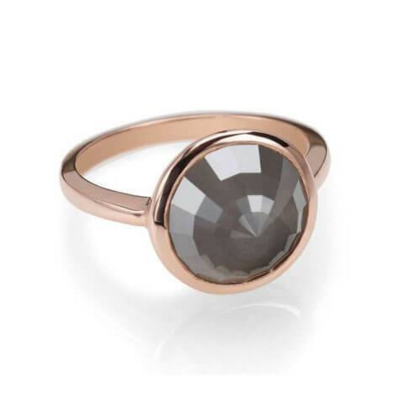Grey diamond rose gold ring