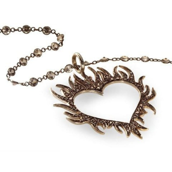 アクセサリー epic jewelry blackheartpendantnecklace Micro Spiked Heart Necklace - Bunny Paige