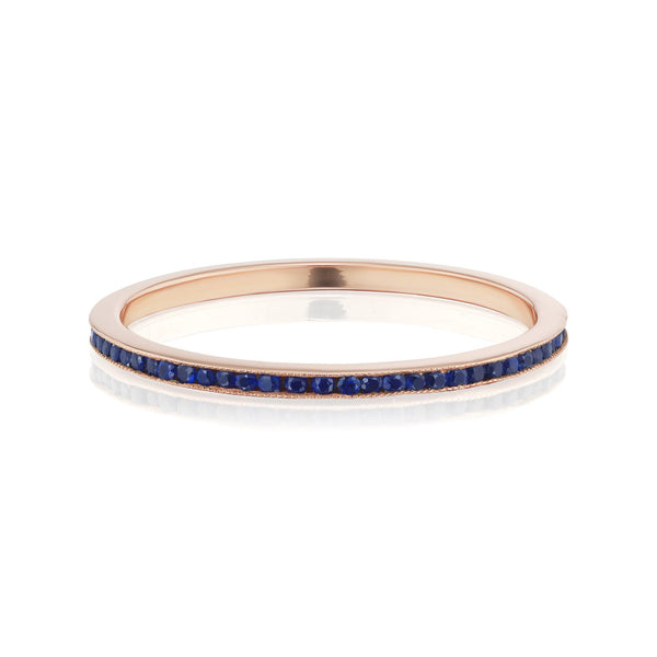 Sapphire Eternity Band in Rose Gold