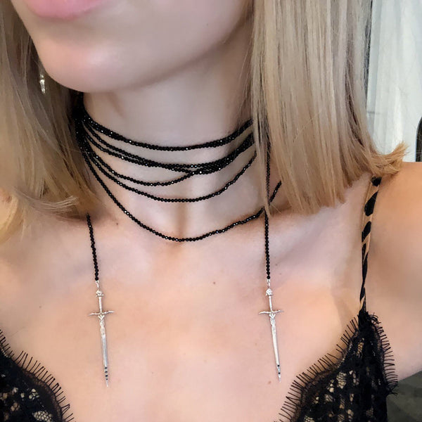 【BLACKPURPLE】25SS★ Cattus bold chain necklace Amazon.com: Chennie Punk Black Velvet Choker Necklaces