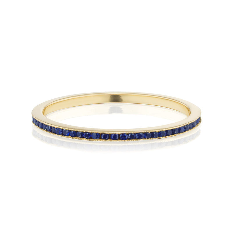 Sapphire Eternity Band in Yellow Gold