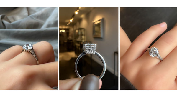 Vintage-inspired modern heirloom catherine angiel engagement rings