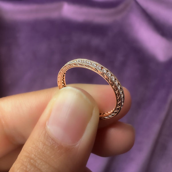 Rose Gold Vintage Wedding Ring