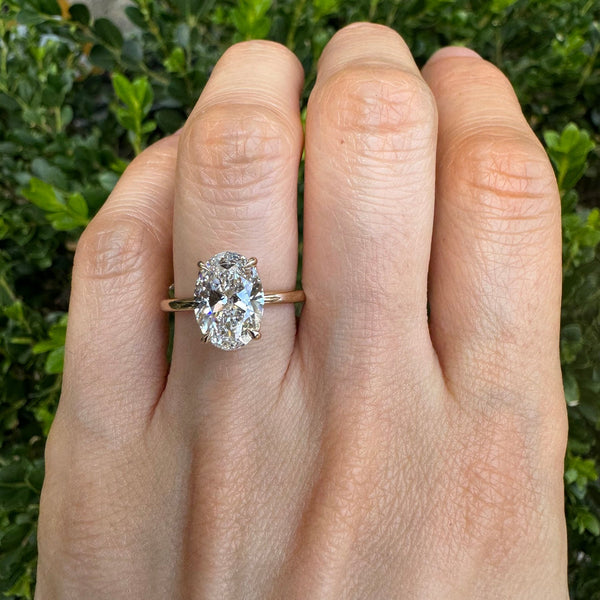 Lab Diamond Tulip Engagement Ring