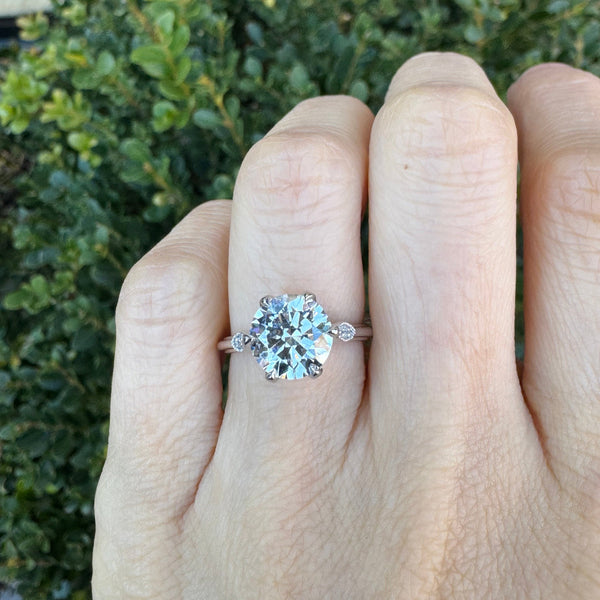 Vintage Inspired Lab Engagement Ring