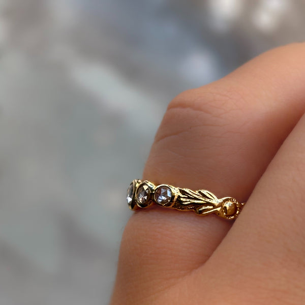 Rose Cut Diamond Band