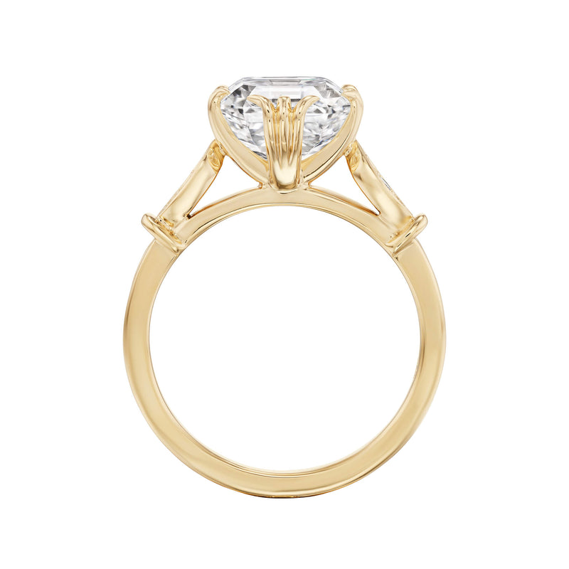 3CT Asscher Cut Engagement Ring