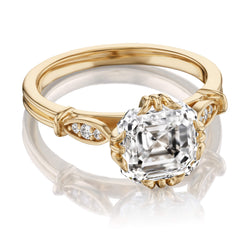 3CT Asscher Cut Engagement Ring