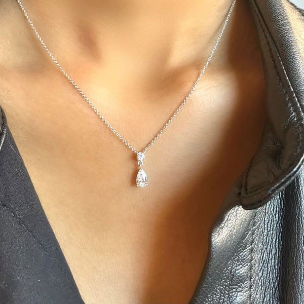 Pear Shaped Diamond Necklace