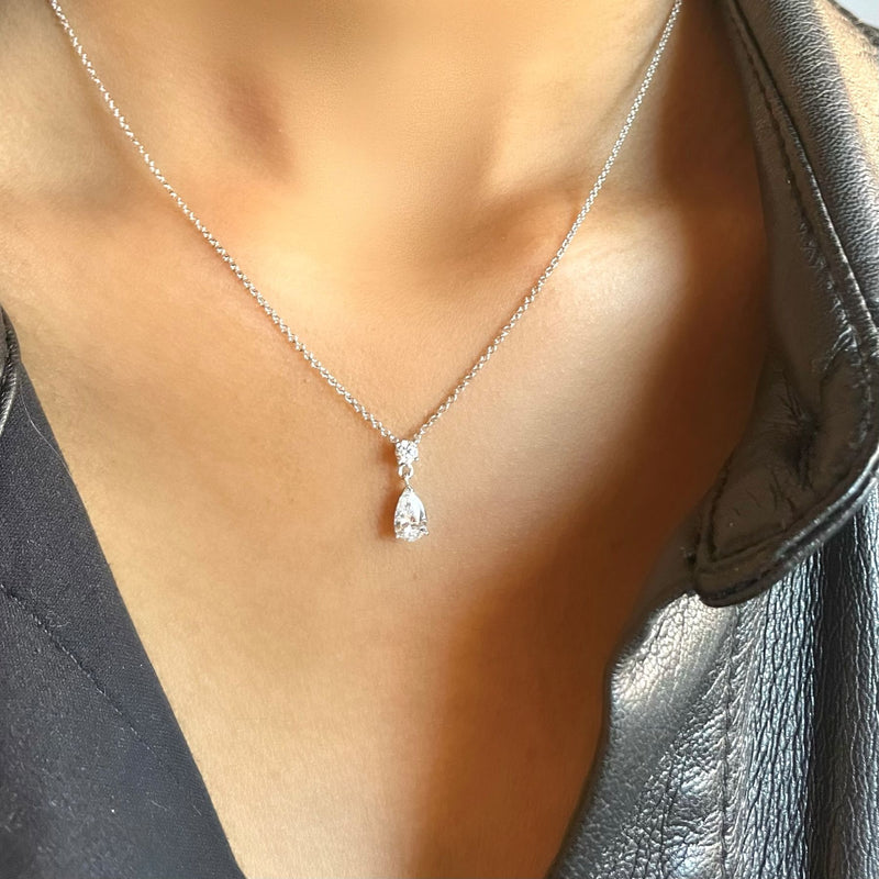 Pear Shaped Diamond Necklace