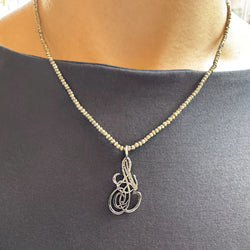 Initial "A" Swirl Pendant