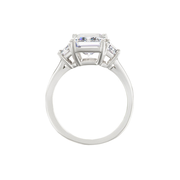 Emerald Cut Trapezoid Engagement Ring
