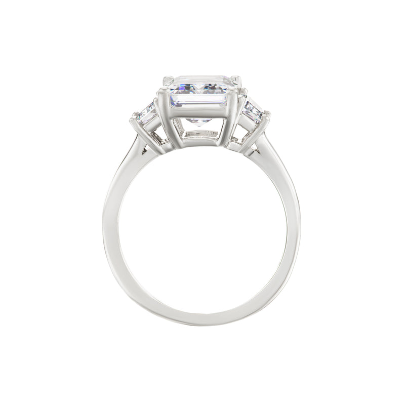 Emerald Cut Trapezoid Engagement Ring