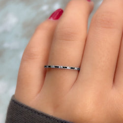 Black and White Diamond Band