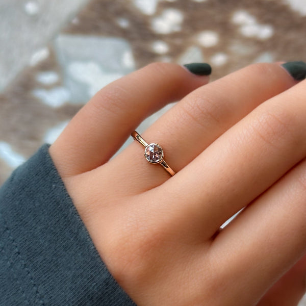 Rose Cut Diamond Bezel Ring