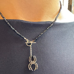 Black Diamond Spider Spinel Necklace