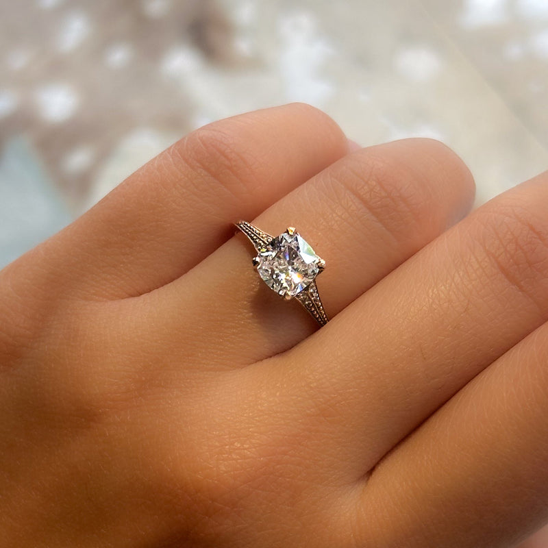 Amazon.com: Lady 2PCS Simulated Diamond Ring Women's Pink Zircon Ring Set Engagement  Ring Wedding Band (Pink, 6) : Clothing, Shoes & Jewelry
