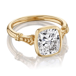 Elongated Cushion Cut Engagement Ring