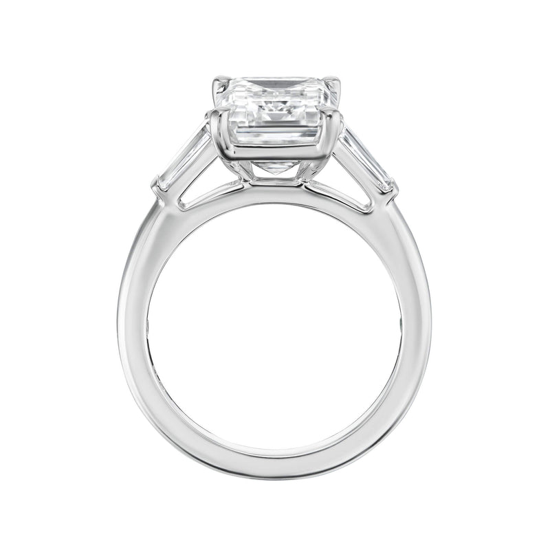 Emerald Cut Baguette Cathedral Ring