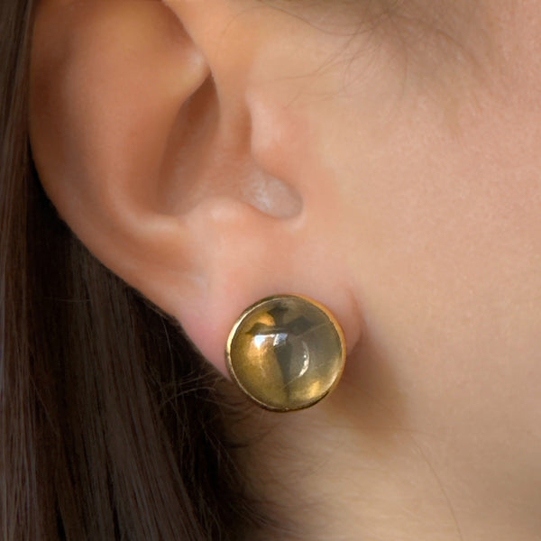 Moonstone Cross Earrings