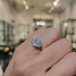 Oval Lab Grown Engagement Ring