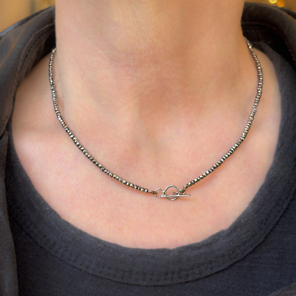 Pyrite Toggle Necklace