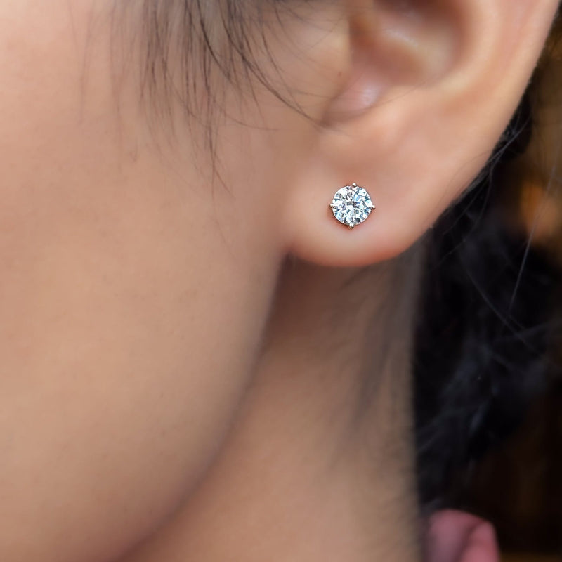 lab grown stud earrings