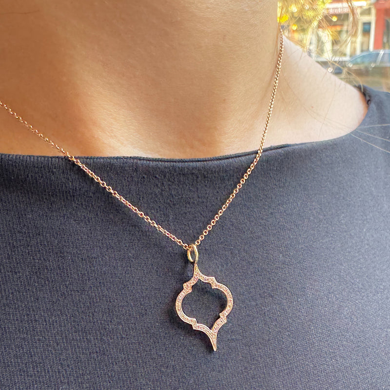 Pave Diamond Moroccan Pendant