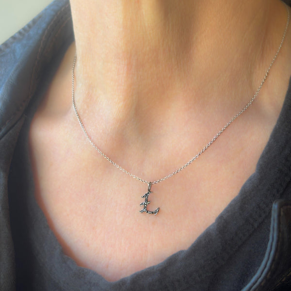 Tiny Initial L Pendant