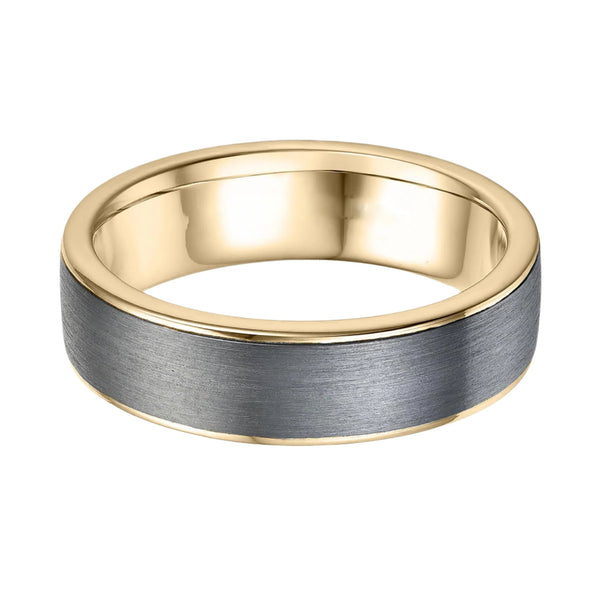 tantalum and gold wedding-band