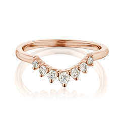 rose gold tiara wedding ring 