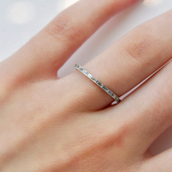 French cut baguette diamond band Outlet