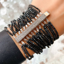 Black Spinel Diamond Bracelet