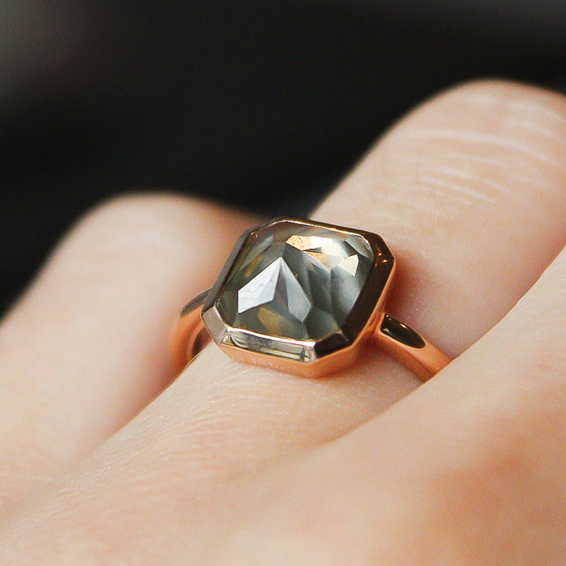 Unique Grey Diamond Engagement Ring