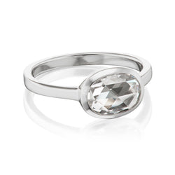 oval rose cut diamond ring 