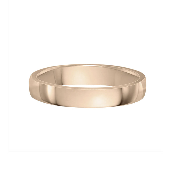 4mm men's wedding band in yellow gold