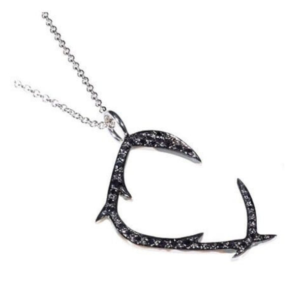 Black diamond C necklace 