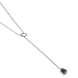 Black diamond drop necklace