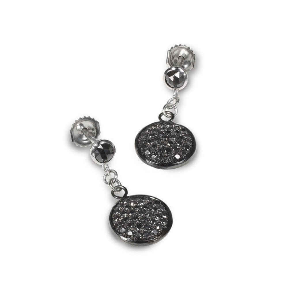 Black Pave Diamond Earrings Edgy Diamond Earrings NYC