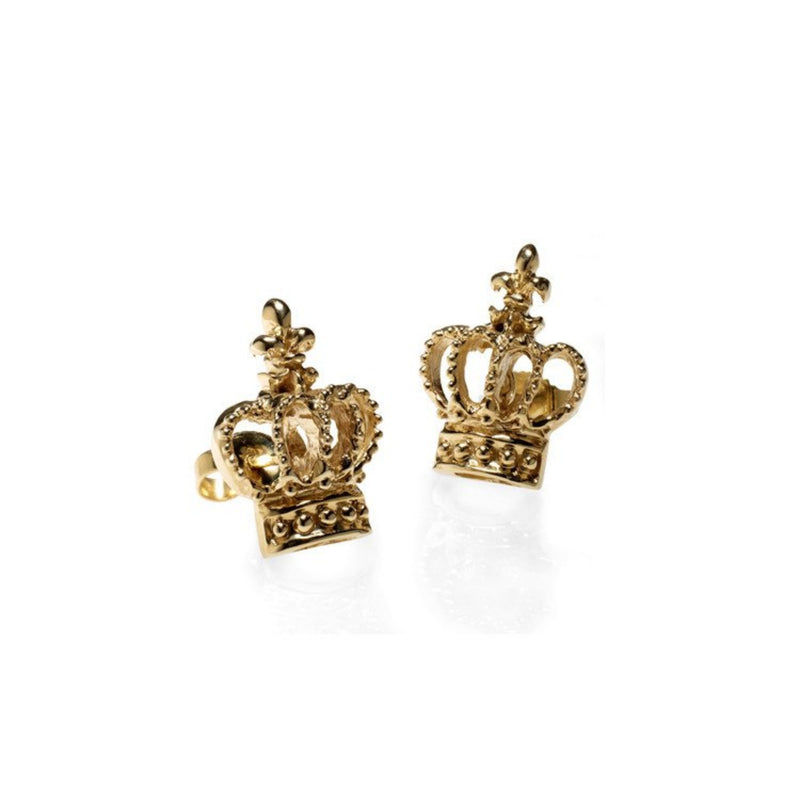 Gothic crown stud earrings