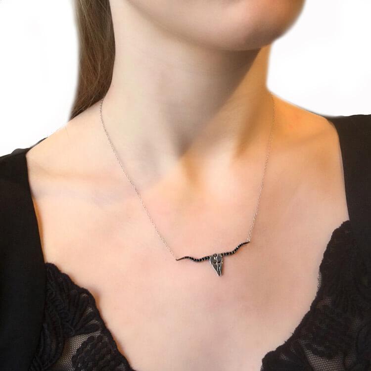 Diamond Longhorn Necklace