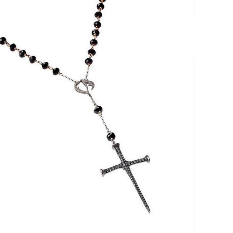 Diamond Rosary Necklace 